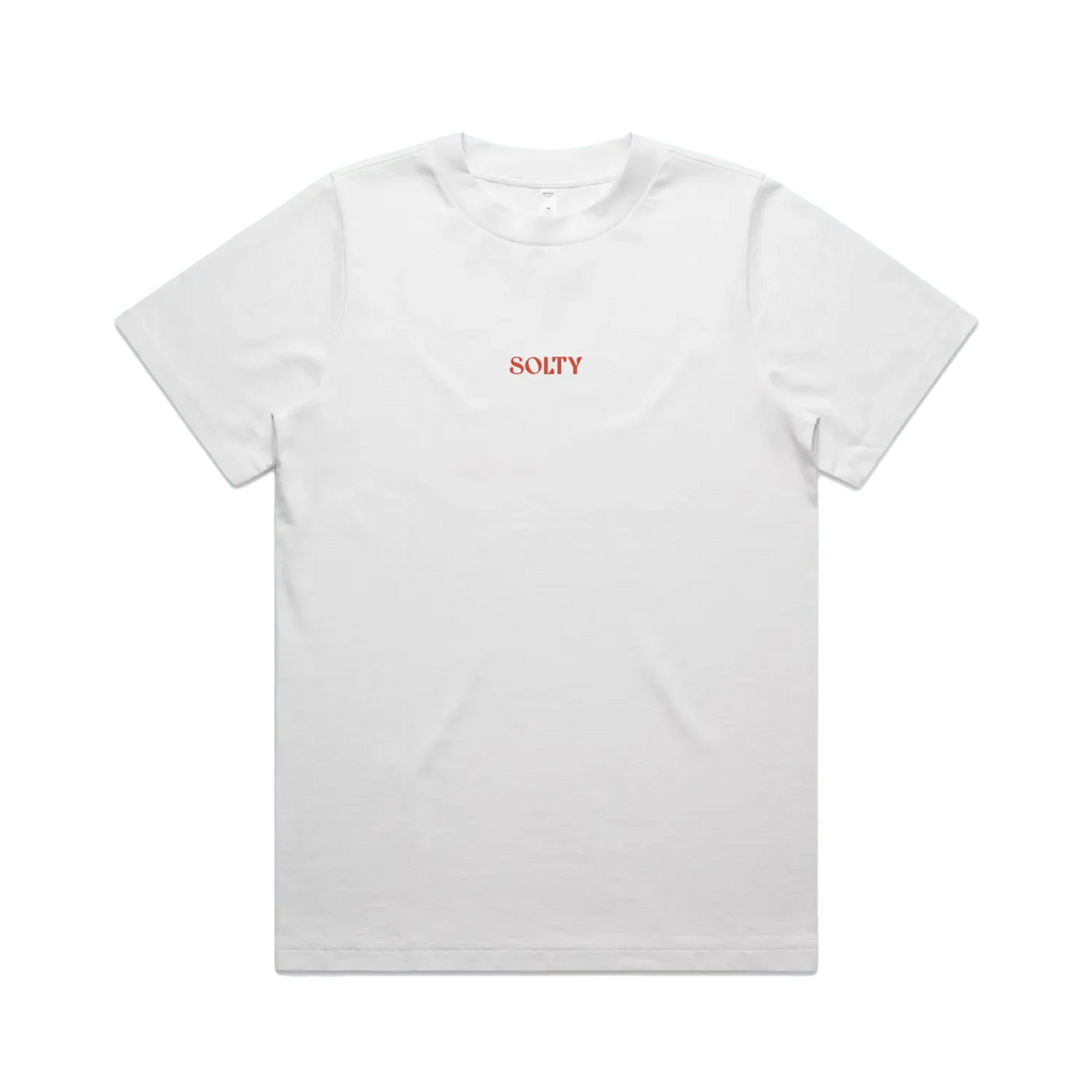 White front flat lay