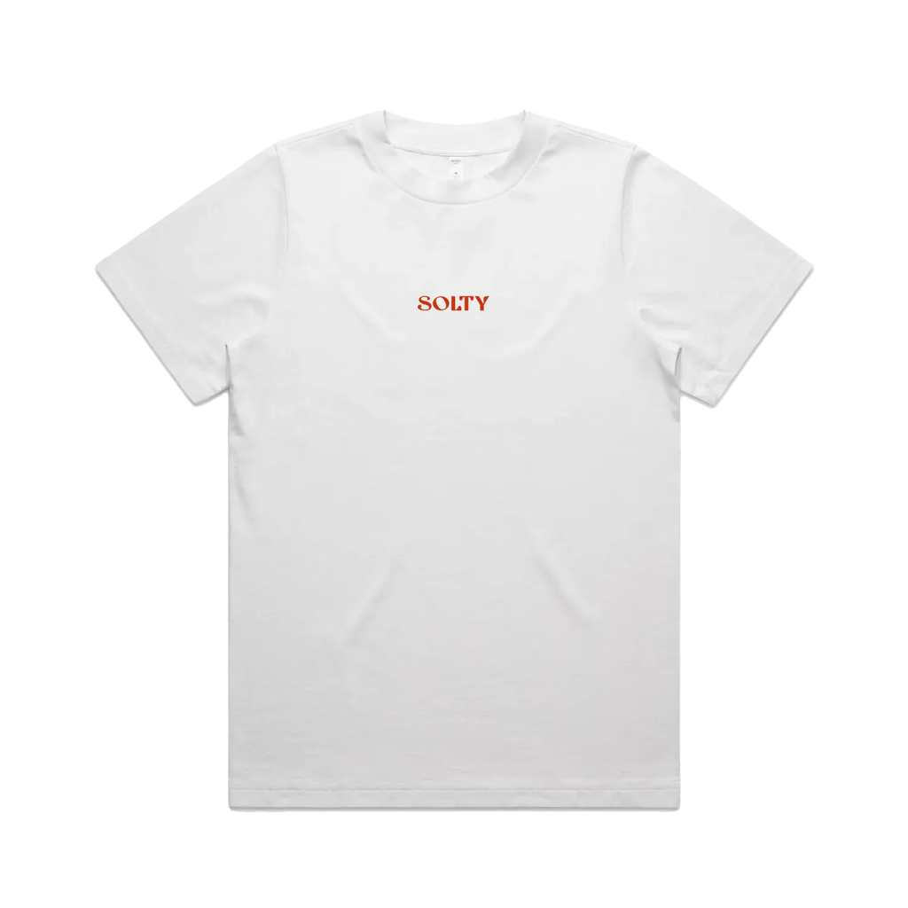 White front flat lay